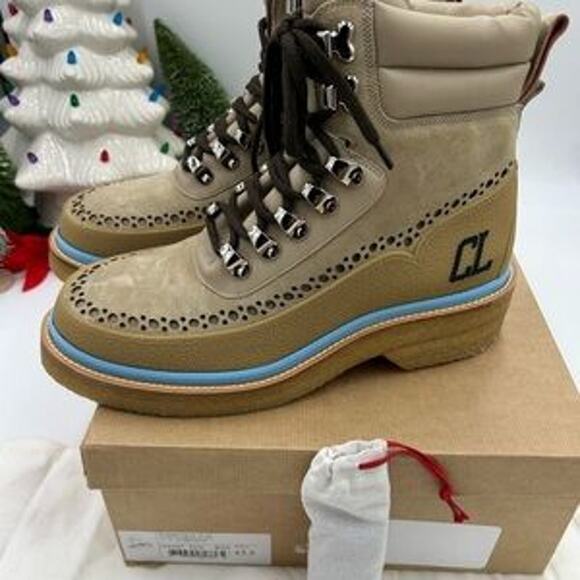 Men's Christian Louboutin WASSENGRAT boots calf leather and suede size 43.5 - Picture 5 of 11